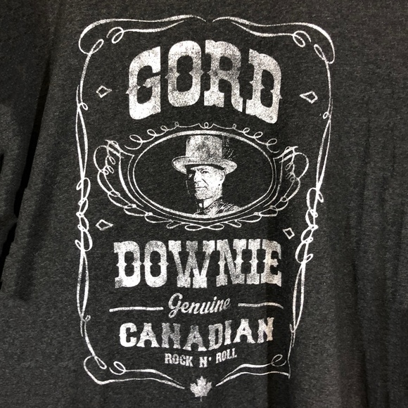 GORD DOWNIE Canadian Genius Rock N Roll Black T shirt Size 3XL - Picture 3 of 4